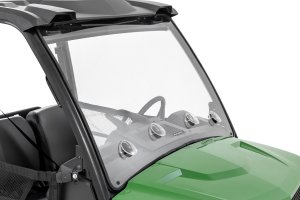 John Deere Gator XUV 835E Full Windshield - Front - Rough Country - Vented (4 adjustable 360-degree rotating vents), Scratch-Resistant, UV-Resistant, 0.25 in Polycarbonate